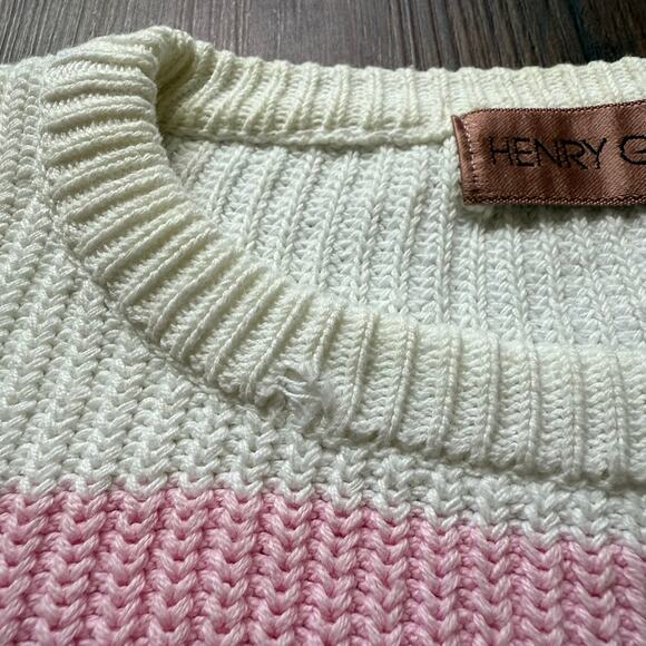 Henry Grethel Vintage Pastel Striped Cotton Oversized Sweater Women’s Small - Picture 12 of 13